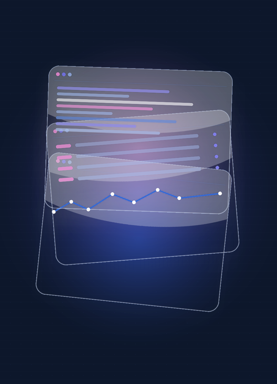 Layered panels representing the documents and source code handed over at the end of an engagement.
